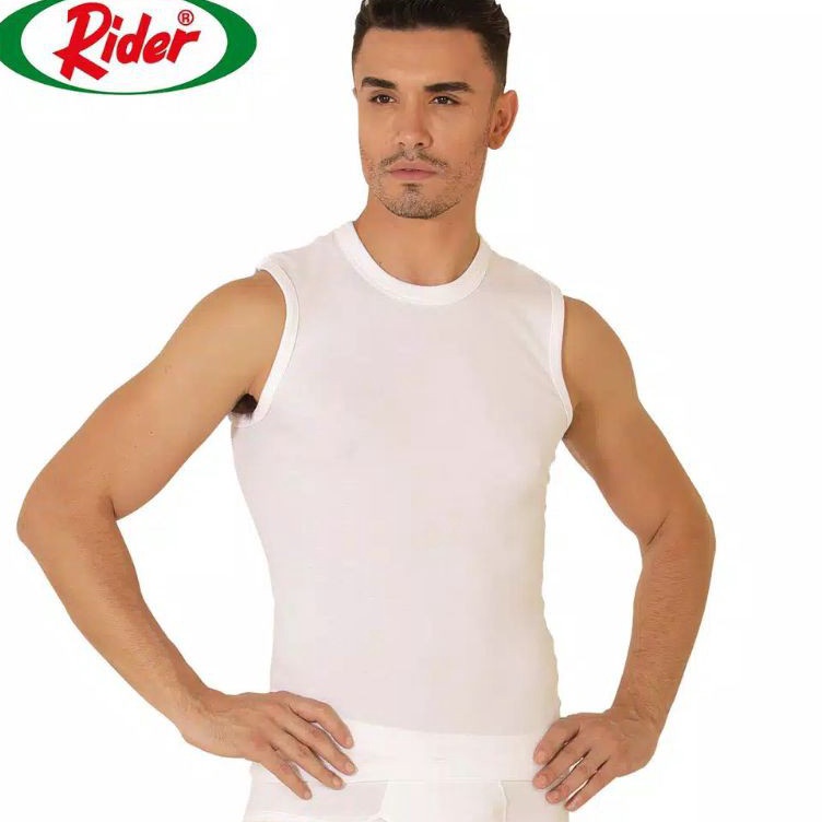 Diskon Singlet Rider Sport R227 B Sleeveless Crew Neck Putih