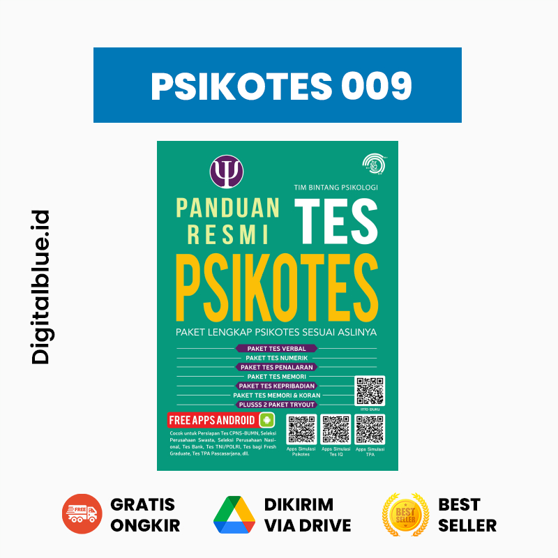 

[READY] PANDUAN RESMI TES PSIKOTES / KODE PSIKOTES 009