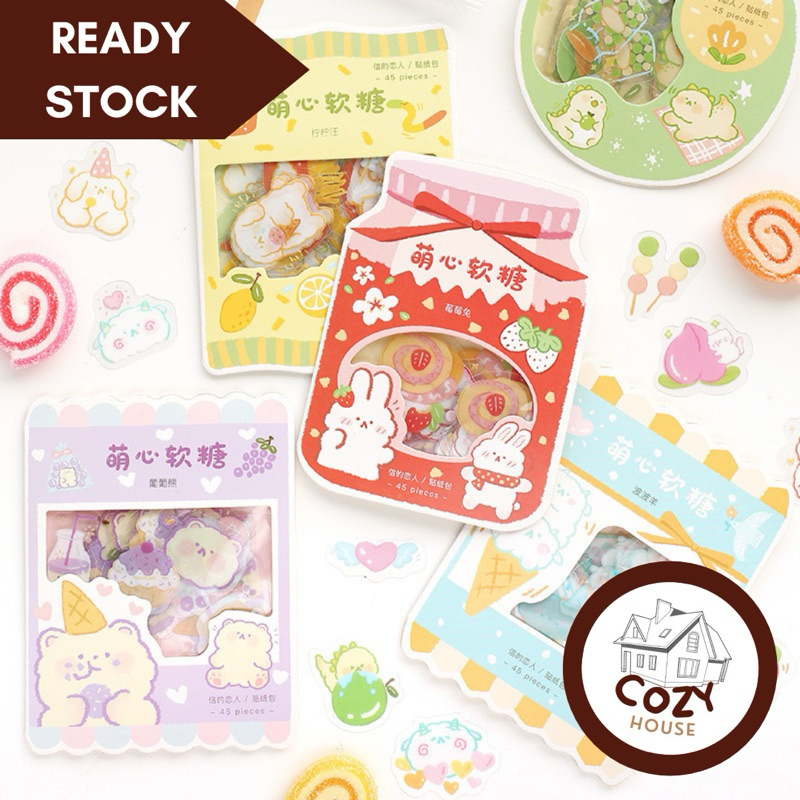 

45 pcs/bag Lucu Kartun PVC Tahan Air Diary Scrapbooking DIY Stiker Dekoratif STICKER DECO | 45 PCS STICKER DECO | STICKER VIRAL | STICKER KOREA | STICKER BOX