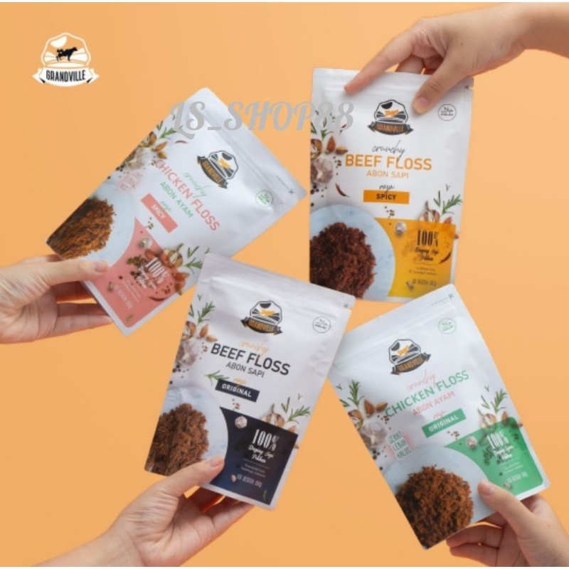 

GRANDVILLE Abon Sapi, Ayam & Ikan Crunchy 100gr