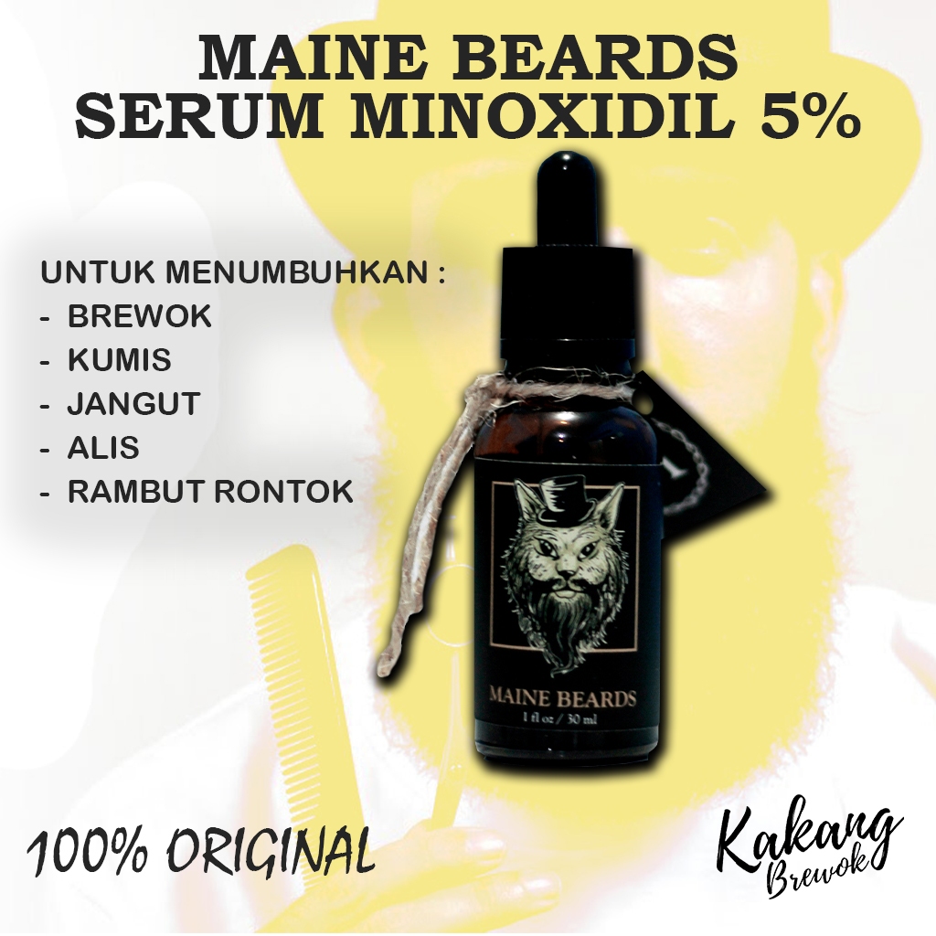 Serum Brewok - Beards Serum Minoxidil - Penumbuh Rambut - Penumbuh Brewok Alami Tercepat
