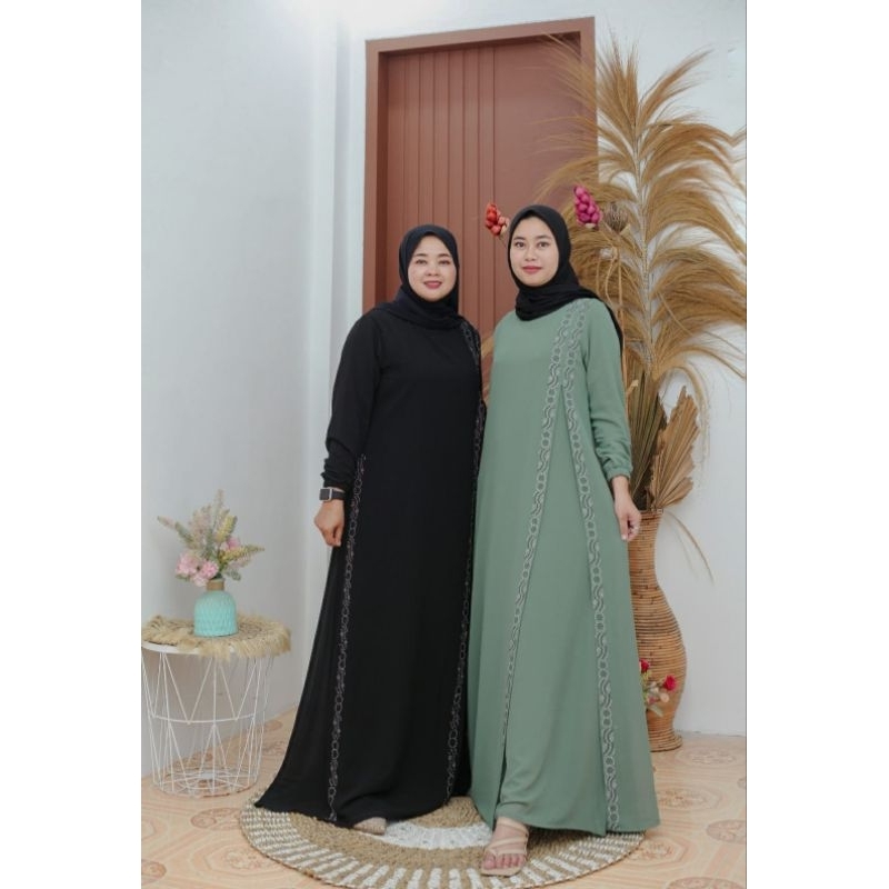Gamis Payet samping gamis jumbo 5l gamis pesta