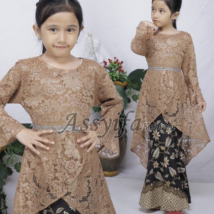 Terlaku IndahKebaya  BAJU KEBAYA ANAK 412Thn  KEBAYA TUNIK TIARA BROKAT ANAK SD  BAJU ANAK PESTA KAR