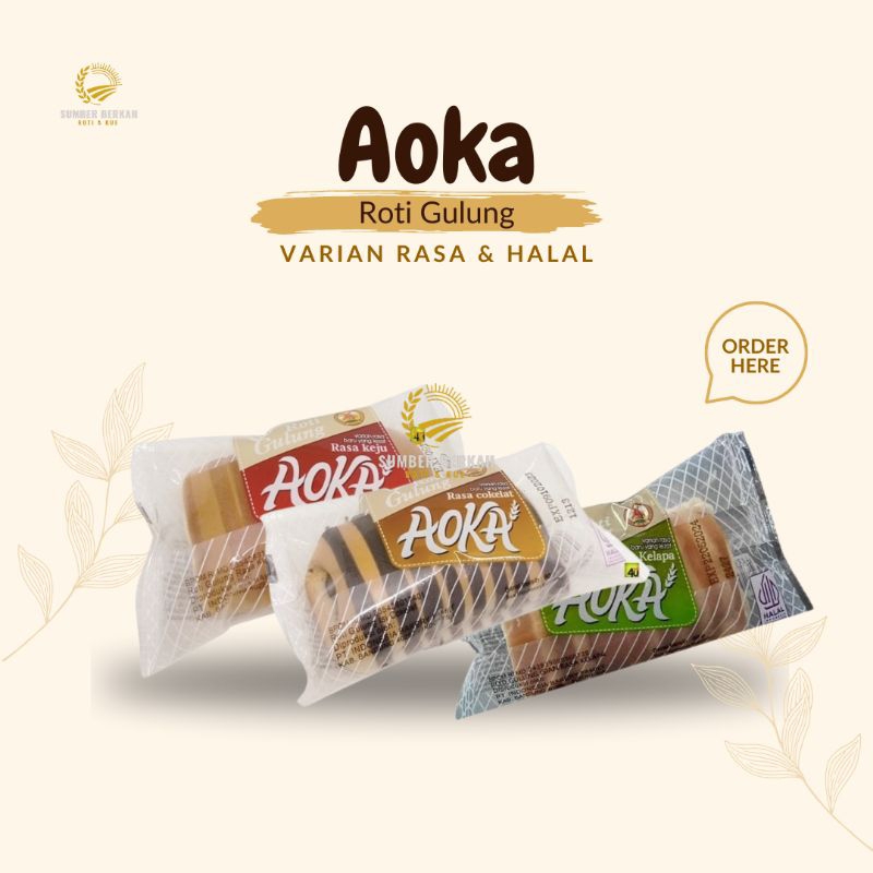 

Roti Aoka Gulung Sandwich Ecer Varian Rasa 65gr