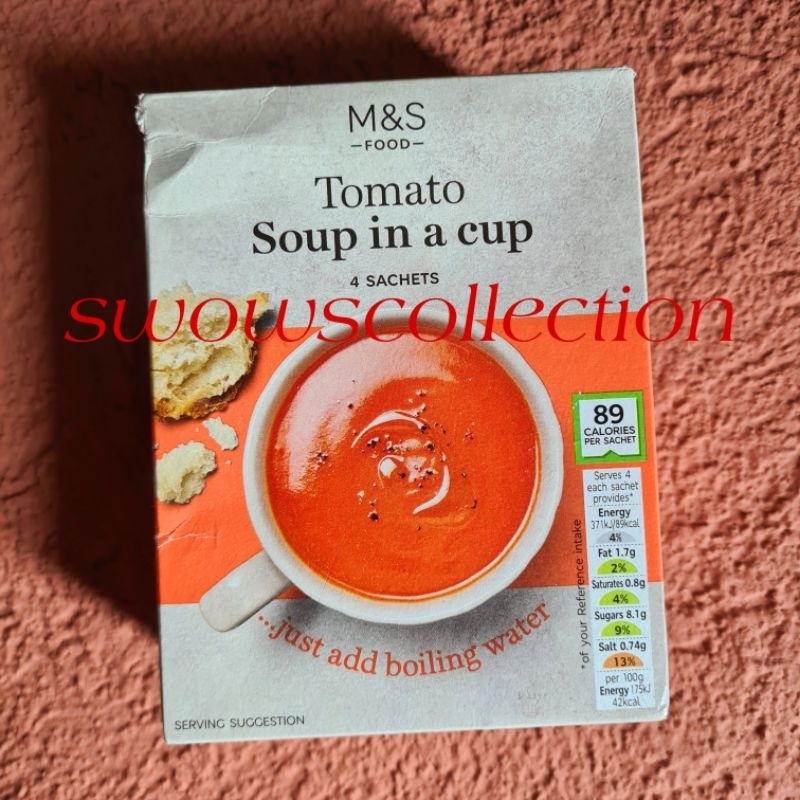 

M&S FOOD MARK MARKS & AND SPENCER TOMATO SOUP IN A CUP SUP SOP TOMAT