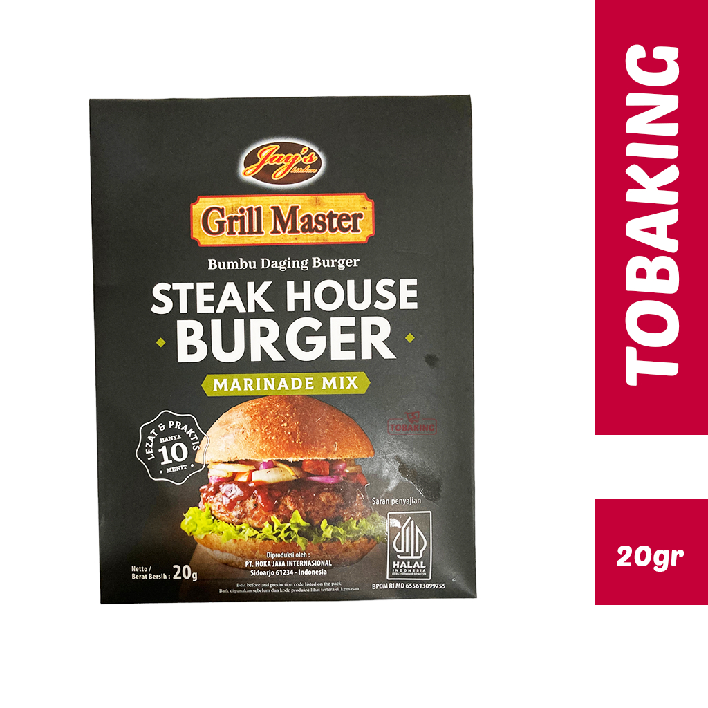 

Jay's Grill Master Steak House Burger Daging Marinade mix JAYS 20 Gram
