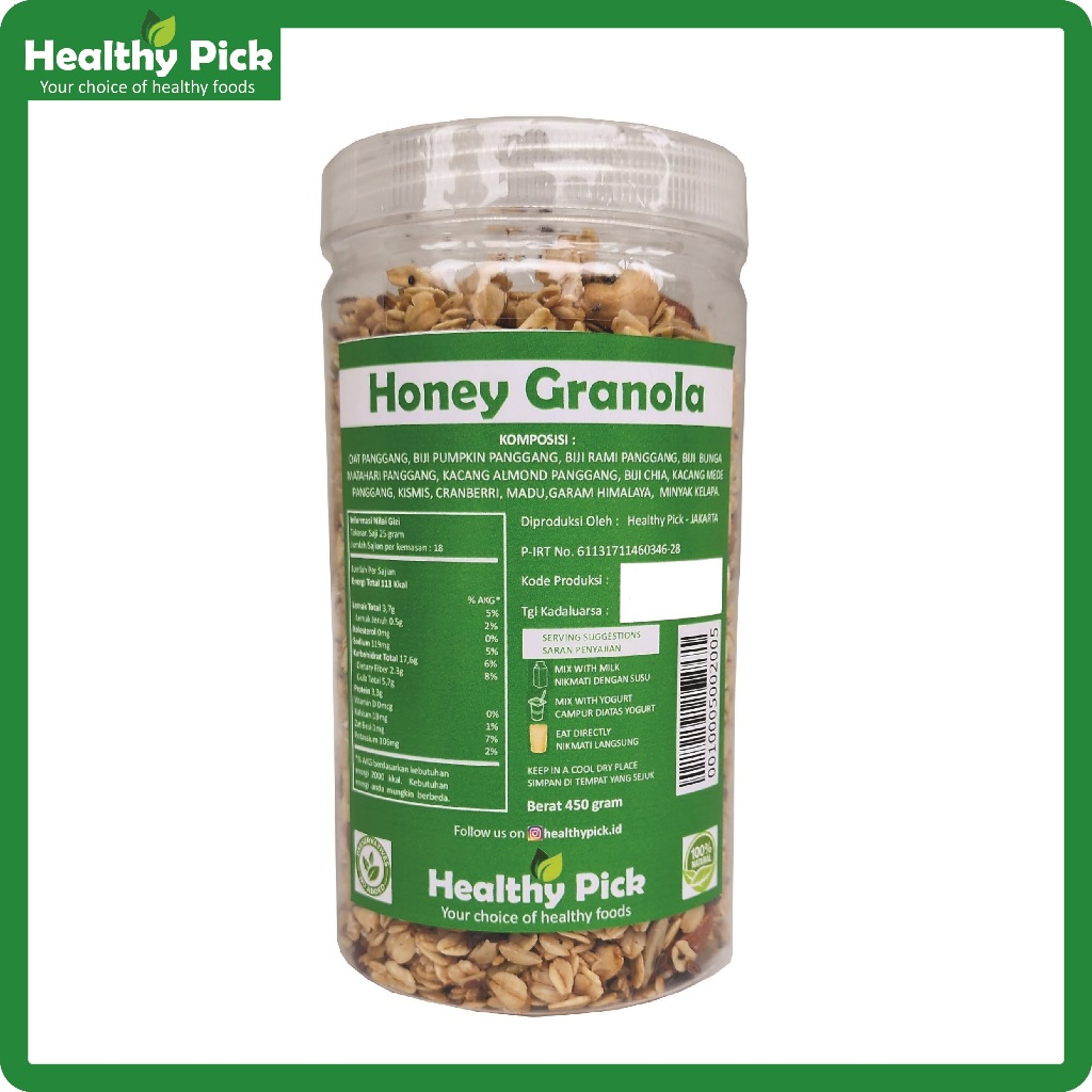 

Granola rasa Honey / Madu Roasted Premium Crunchy 450 gr