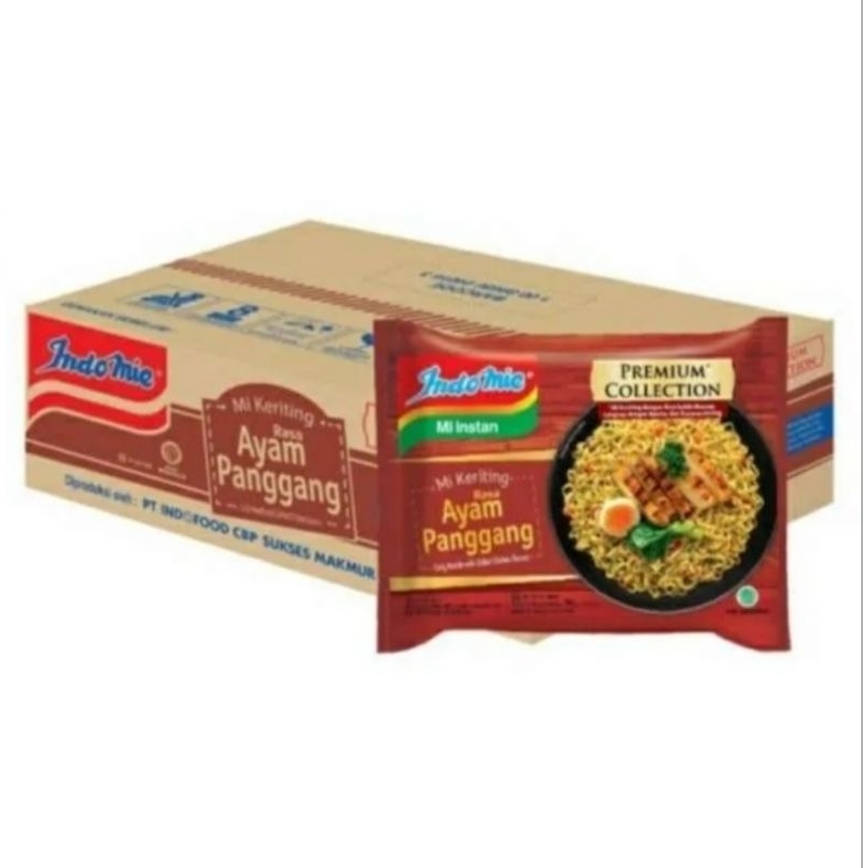 

1 Dus/20 Pcs Indomie Mi Keriting Rasa Ayam Panggang Premium Collection By Indofood Kemasan 90 Gram NYAstore