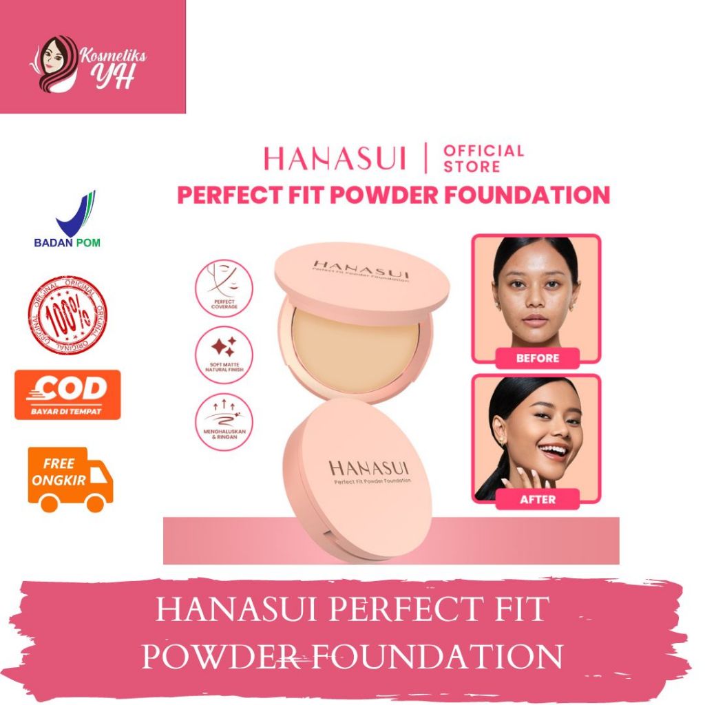 HANASUI PERFECT FIT POWDER FOUNDATION ATAU BEDAK PADAT HANASUI DAN BEDAK HANASUI