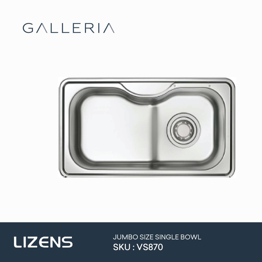 Lizens Jumbo Bowl Kitchen Sink VS870/ Bak Cuci Piring