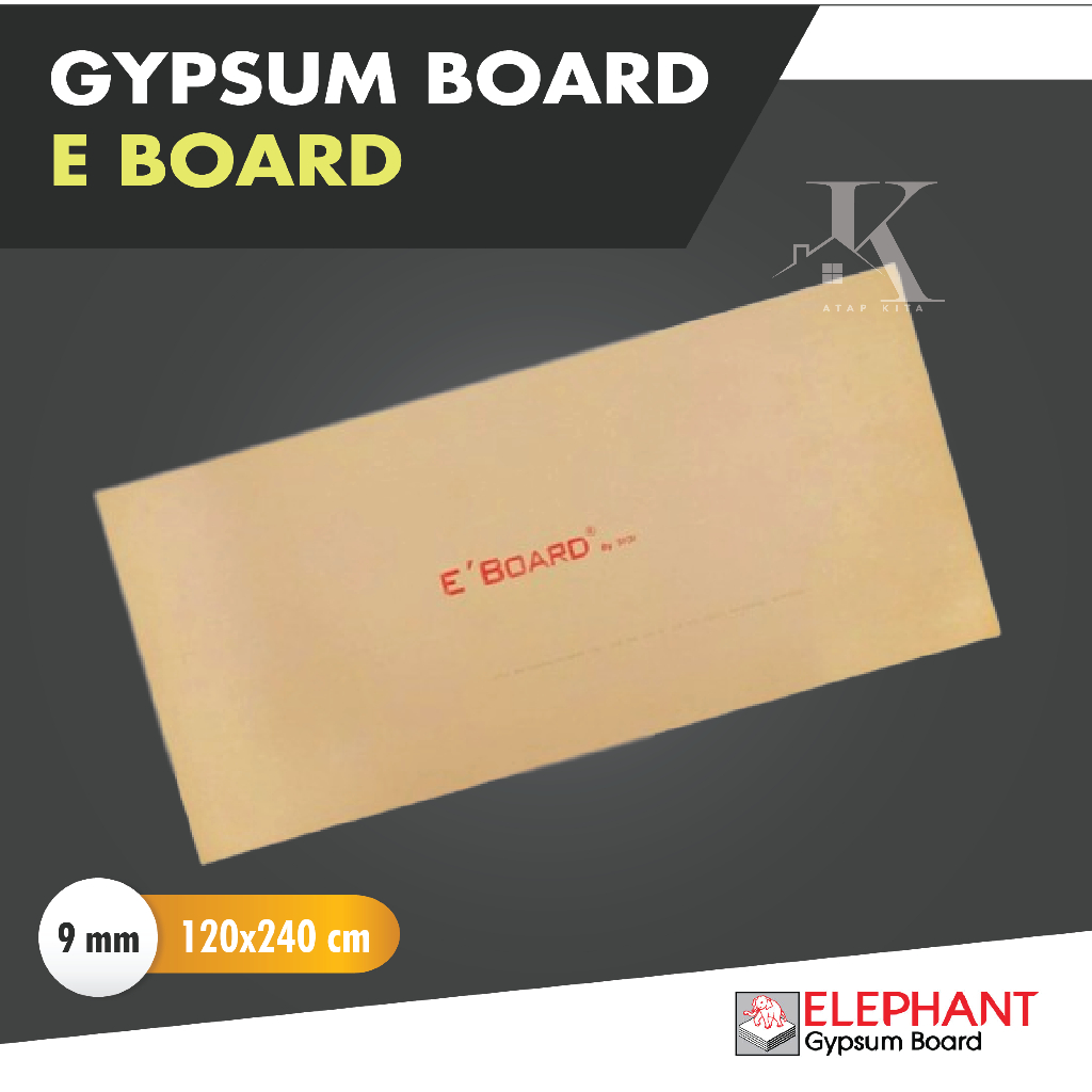 Papan Gypsum / Gypsum Eboard 9mm By ELEPHANT BOARD