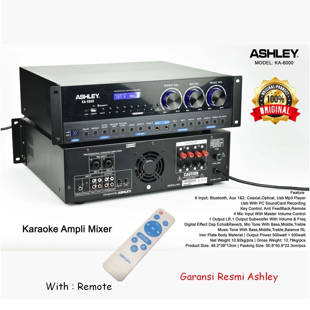 Power Amplifier karaoke ashley KA 6000 Original