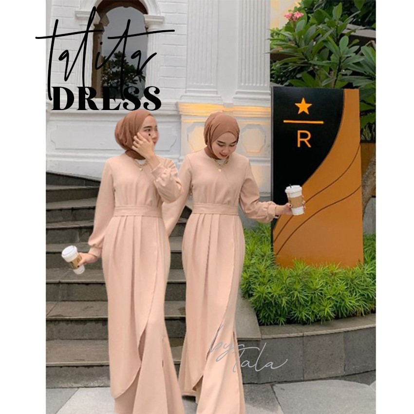 TALITA DRESS - DRESS KOREAN STYLE FIT BODY GAMIS  DRESS REMAJA PREMIUM KEKINIAN DRESS BELT BEST SELLER GAMIS BANGKOK GABIS MERMAID LONG DRESS KOREAN MAXI GAUN PESTA BAJU MUSLIMAH SEMI KATUN PRESS BODY FIT BODY PREMIUM GAMIS MALAYSIA POLOS DRESS LEBARAN-1