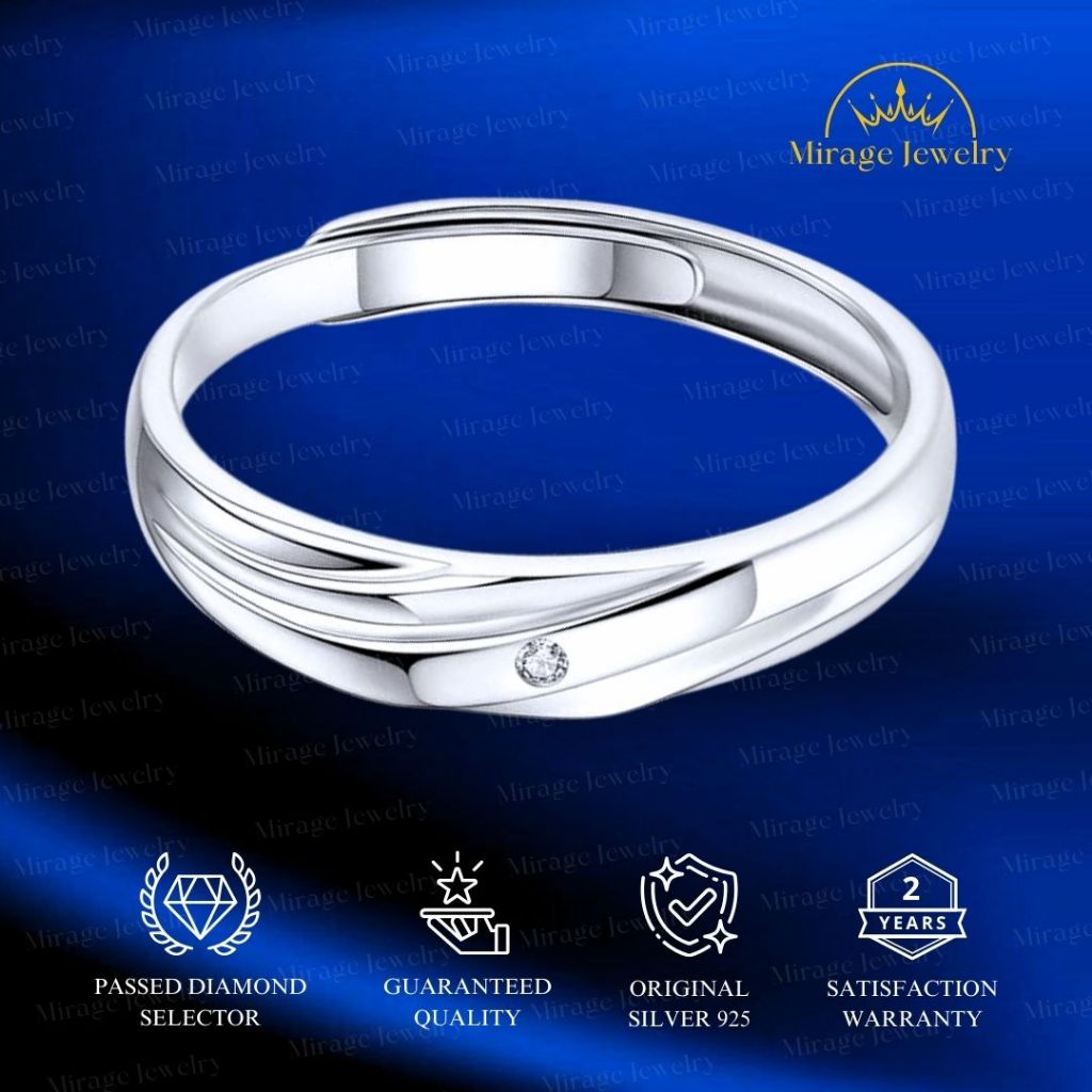 Mirage Jewelry - Cincin Pria Permata Premium Fashion Man Jewelry RM0142