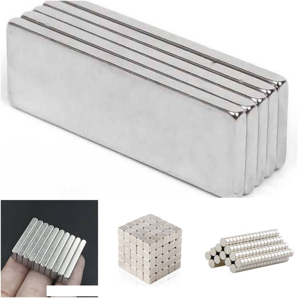 Magnet Neodymium N35 NdFeB Kotak Bulat Kecil Super Kuat Besi Berani Strong Chrome Koin Multifungsi S