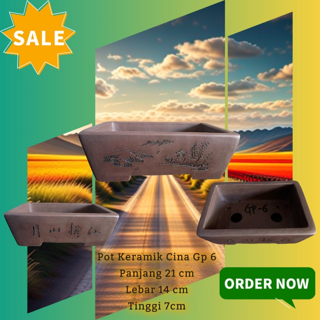 Pot Bonsai Keramik Cina Gp 6