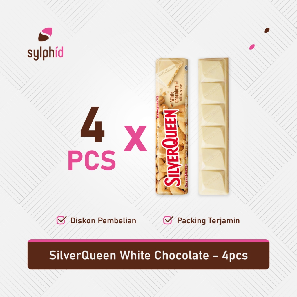 

SilverQueen White Chocolate Cashew 58 gr / Cokelat Silver Queen (4 pcs)