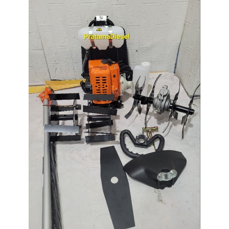 Paket (2in1) Mesin potong rumput 328+Cultivator bajak sawah