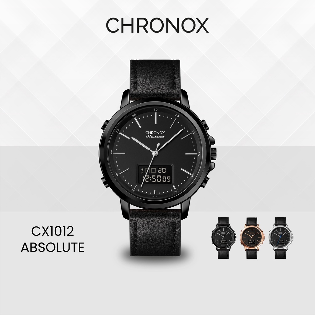 CHRONOX Jam Tangan Pria Kulit Analog Digital - CX1012 ABSOLUTE