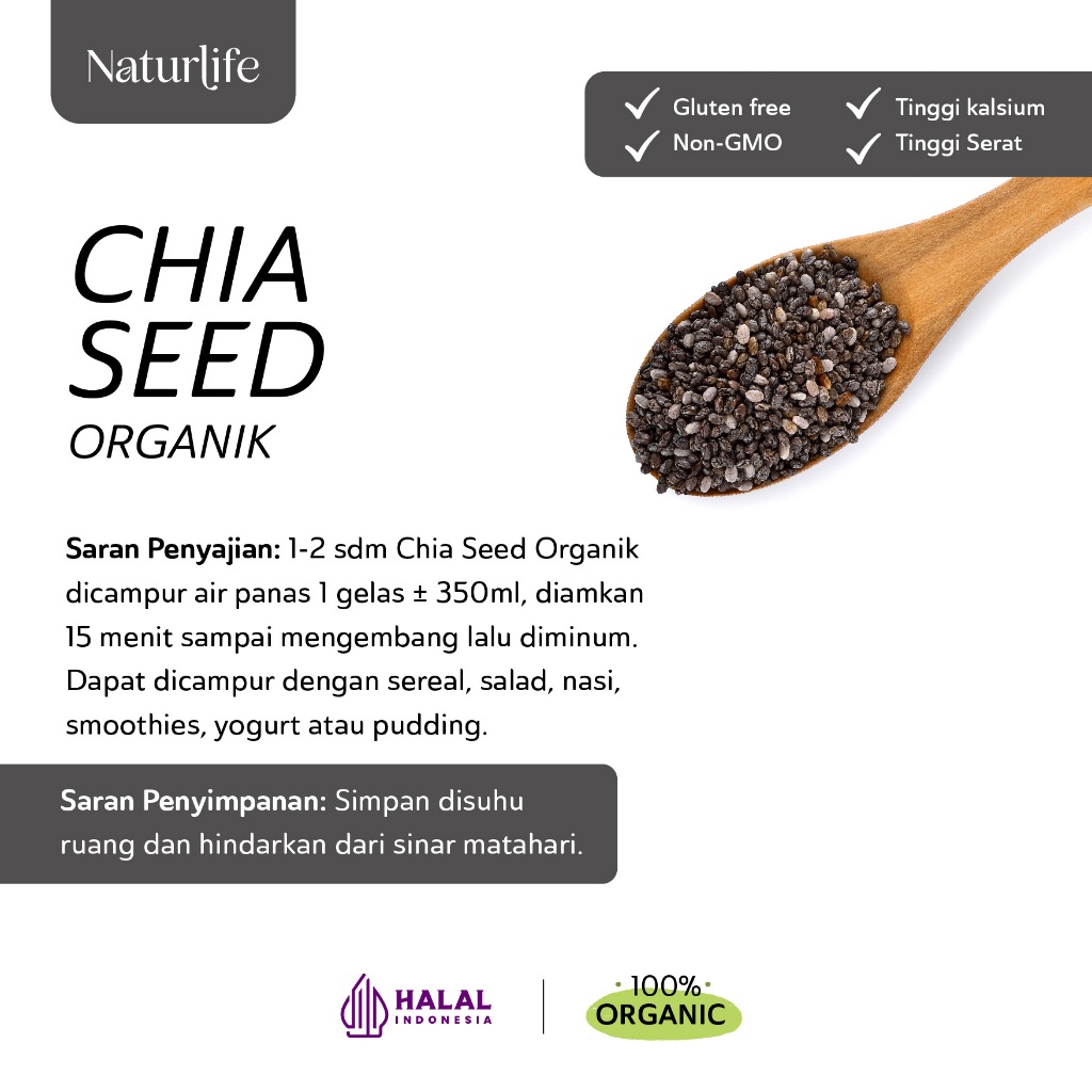 

CHIA SEEDS 150G / CHIA SEEDS ORGANIC / CHIA SEEDS UNTUK DIET / CHIASEEDS BOTOL / CHIA SEED FRESHLY /
