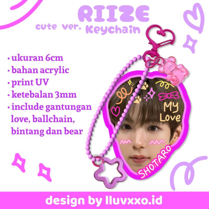 [PO & CLEARANCE SALE] KEYCHAIN RIIZE CUTE VER. | KEYCHAIN SHOTARO | GANTUNGAN KUNCI RIIZE by lluvxxo