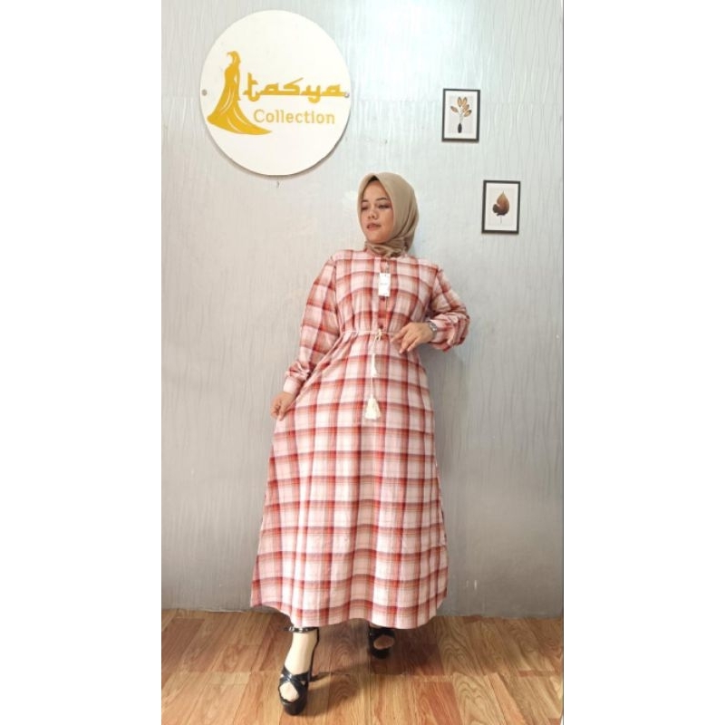 Gamis Katun Triset| Dress Katun Triset Orignal Tali Pisah