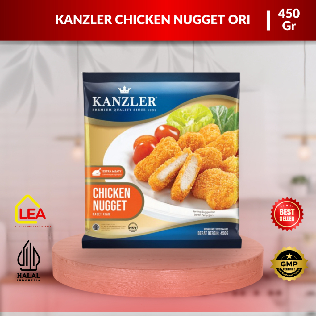 

Kanzler Chicken Nugget 450gr Original / Nuget Ayam Premium / Frozen Food