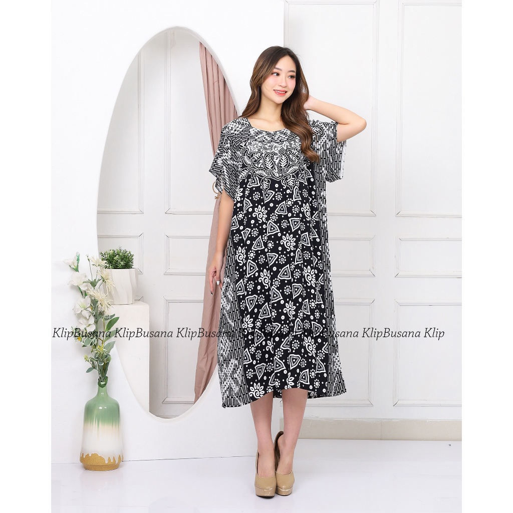 Baju Daster Dress Kimono Piyama BEKKY Busui Kancing Depan Dada Tidur Remaja Wanita Busui Bumil Motif