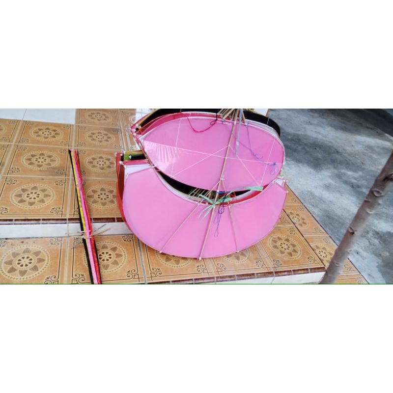 layangan pegon gapangan ceper 80 cm murah mini (bonus sendaren)layangan gapangan pegon ludoyo ceper 