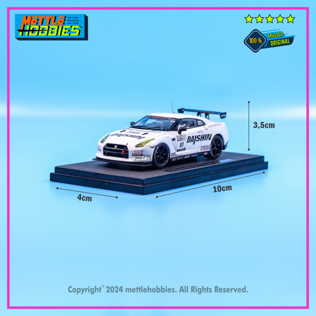 EBBRO Racing DAISHIN Nissan R35 GT-R Super Taikyu 2010 Diecast Miniatur Replika Mobil 1:43
