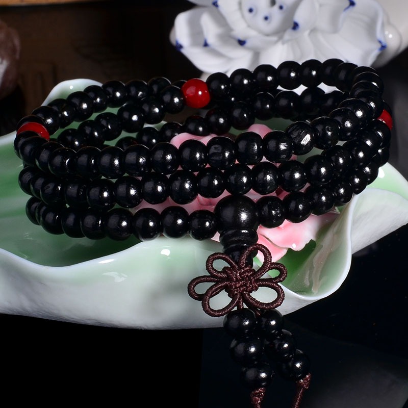 Gelang Tasbih Kayu Ala Tibet Isi 108 Butir ( 2 Varian )