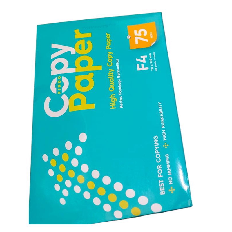 

(1 RIM) KERTAS HVS F4 75 GSM COPY PAPER (21,5 x 33)
