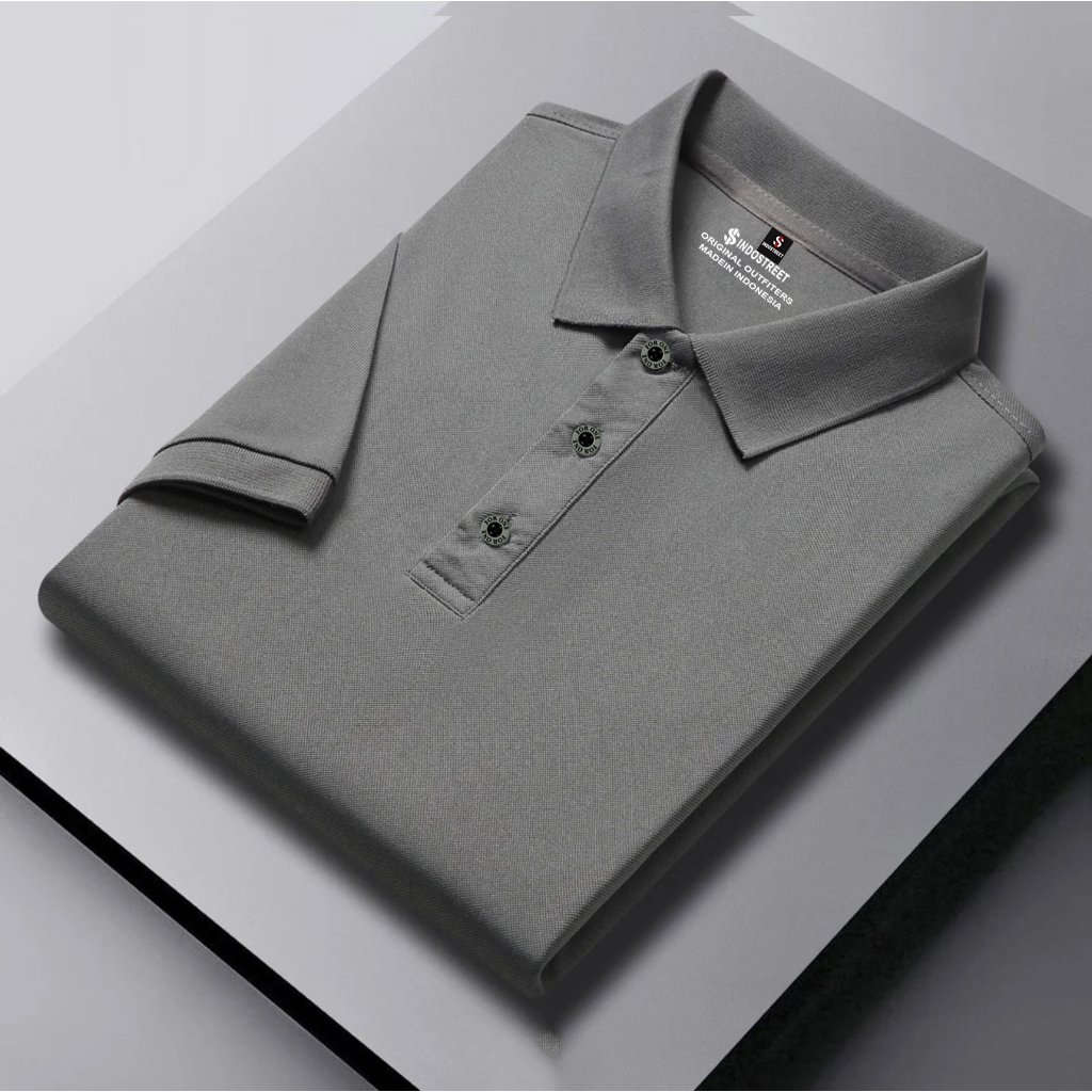 Indostreet - Kaos Polo New Idst Shirt Lengan Pendek Polos Unisex aadc