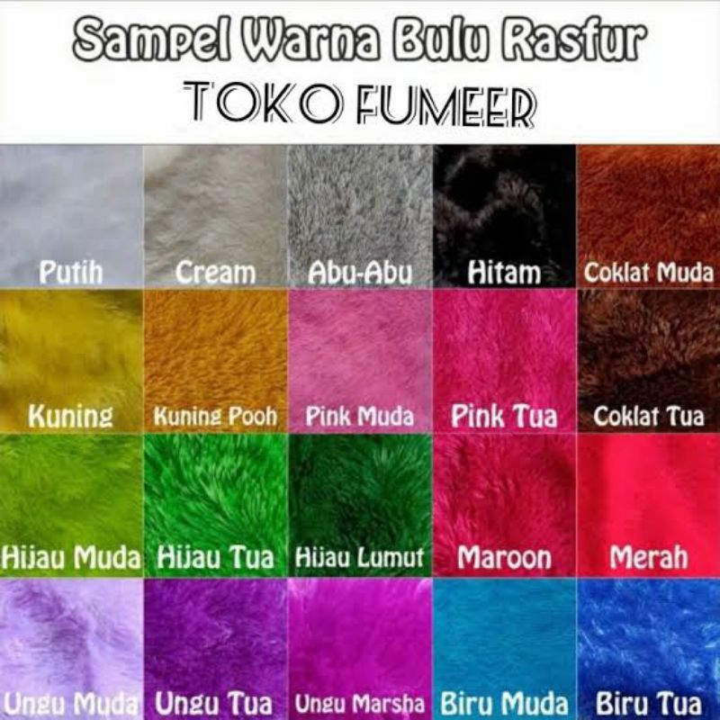 KAIN BULU RASFUR/KAIN BULU BACKGROUND KONTEN/TAPLAK MEJA BULU METERAN/KAIN BULU WARNA