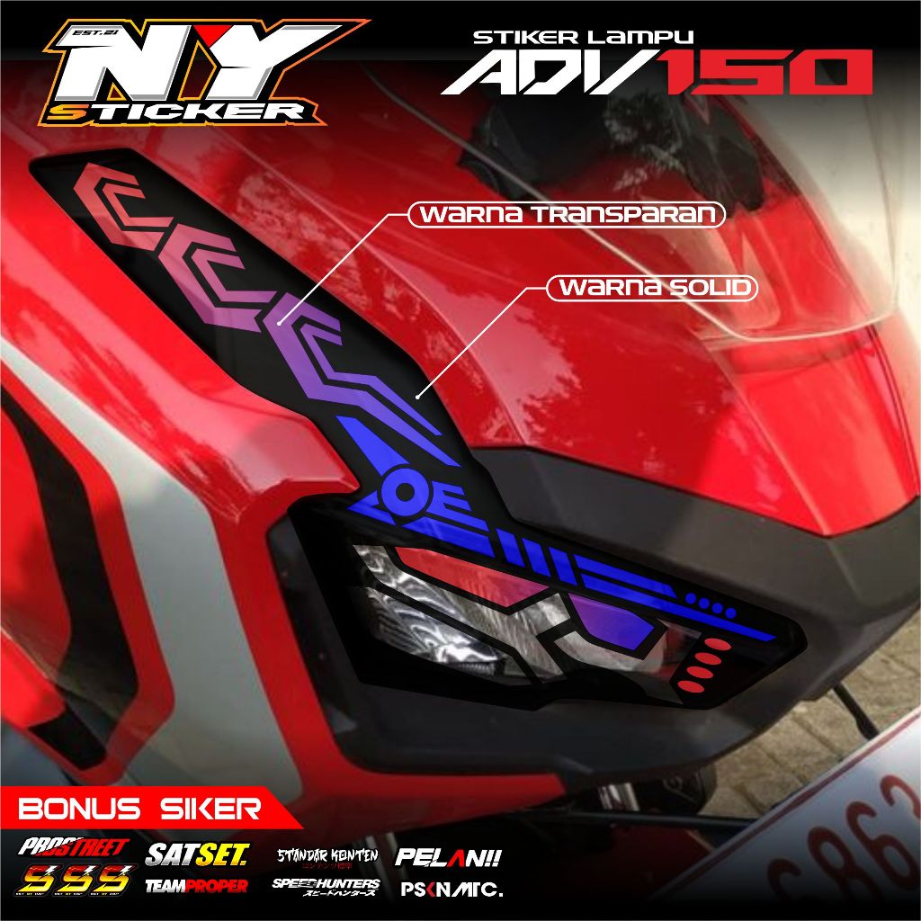 Sticker Lampu Alis Motor ADV 150 Stiker Lampu Motor ADV