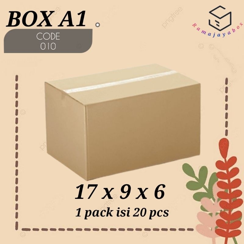 

(CODE 010) Kardus Karton Box Polos Uk 17 x 9 x 6 | 1 pack (20pcs)