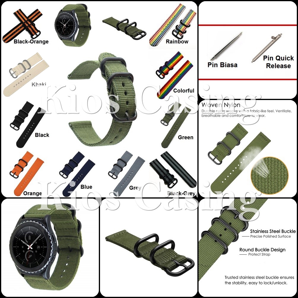 Tali Jam Strap Huawei Watch 20MM 20 MM NB - GT 42MM 42 - GT 2 3 - Huawei Watch 2 Sport - Nylon Nilon