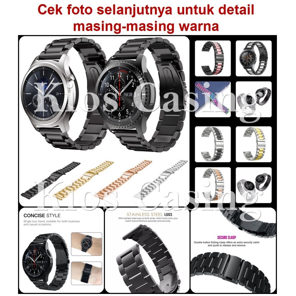 Tali Jam Strap Huawei Watch 20MM 20 MM STP - GT 42MM 42 - GT 2 3 - Huawei Watch 2 Sport - Stainless 