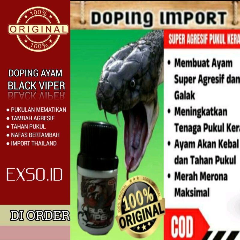 Doping Ayam Taji Aduan Black Viper Doping ayam Juara