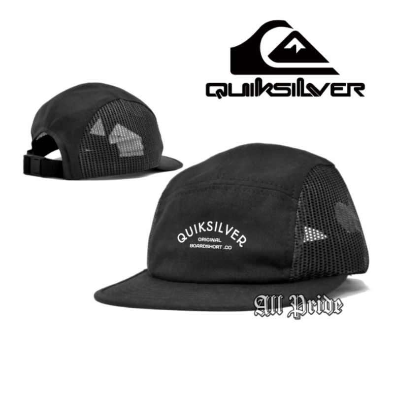Topi Lidah Pendek Quiksilver / Topi Bike Five Panel Snapback Trucker / Cycling Cap Pria Wanita