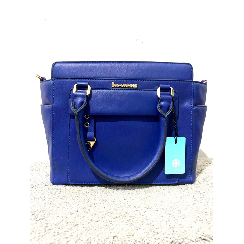 [PRELOVED] LES CATINO ORIGINAL BAG | TAS LES CATINO | TAS KANTOR WANITA | TAS BLUE ELECTRIC