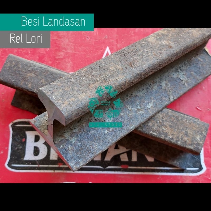 Paron Besi Rel Lori 50cm/ Besi Landasan mini, Rel lory panjang 50cm.