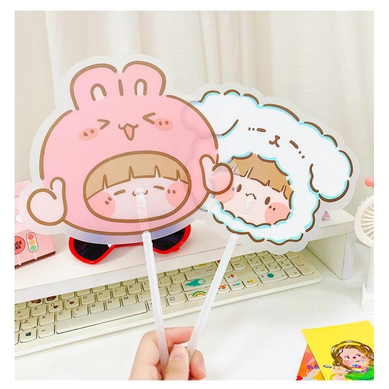 KIPAS TANGAN BESAR JUMBO KARAKTER KARTUN / KIPAS TANGAN AESTHETIC CARTOON KOREAN STYLE