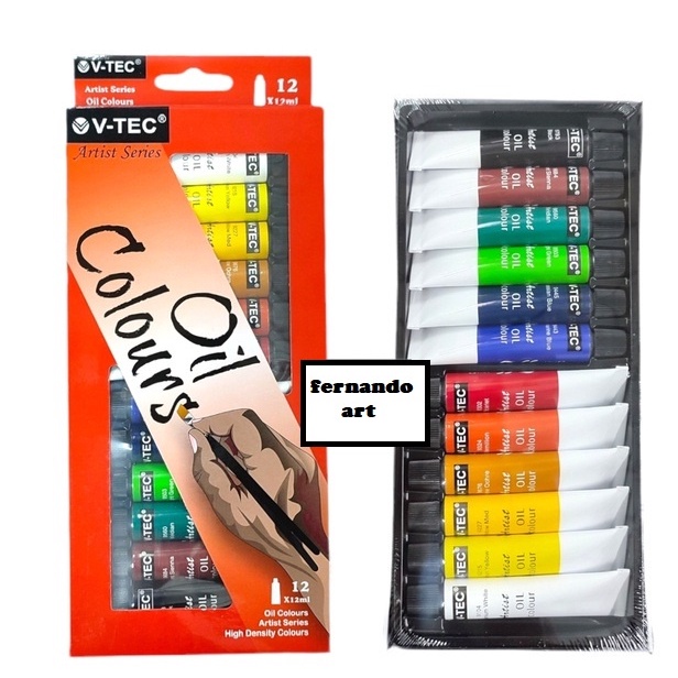 

VTec Artist Series Oil Colours set 12x12ml Cat Minyak Vtec Set 12x12ml ART Y5L7