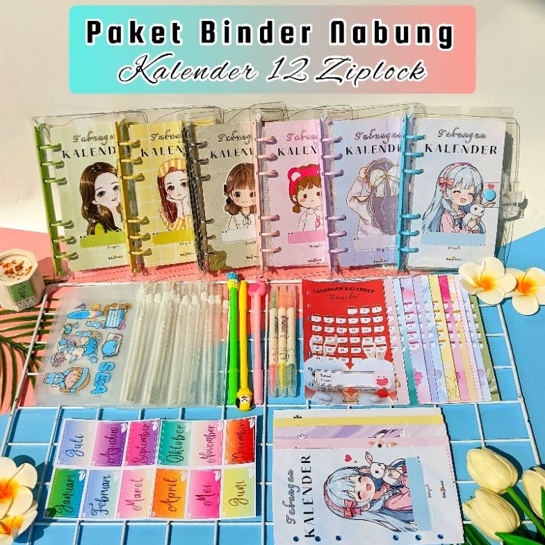 

12 Ziplock Paket Binder Nabung Kalender 12 Ziplock tempat uang Binder Keuangan Murah ART Z9S6
