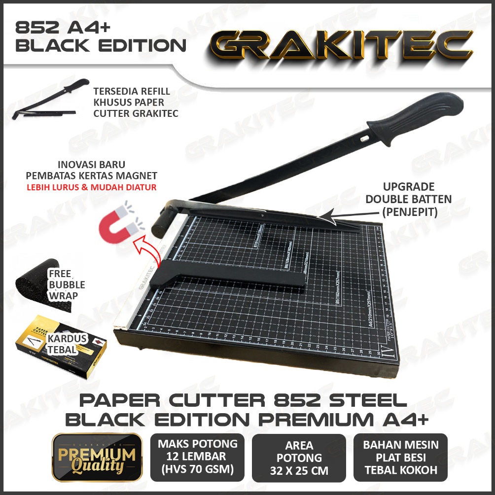 

Paper Cutter A4 Alat Potong Mesin Pemotong Kertas HVS Sticker Dos PVC Card Yellow Board Art Paper Vinyl Bontax Camel Kertas ART H8M9