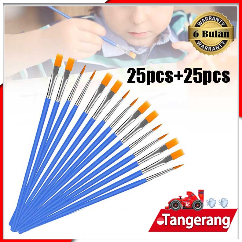 

5pcs Kuas Lukis Set Paintbrush Paint Brushes Flat Artist Paint Brush ART R7J5