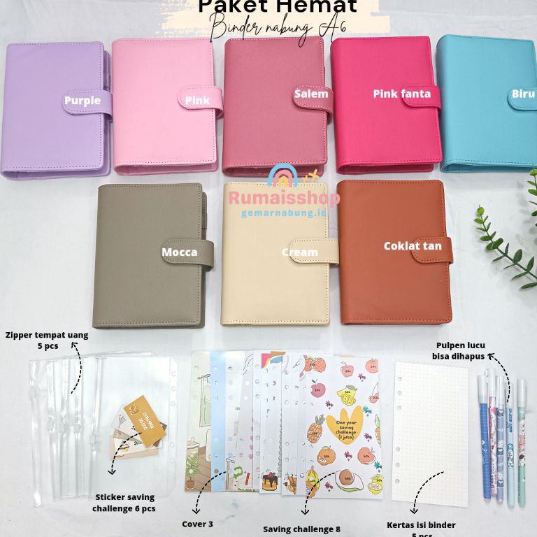 

Binder keuangan A6 Paket binder nabung hemat binder sinking fund ART U3A1