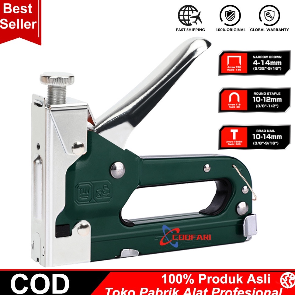 

3in1 Staples Stapler Staple Gun Alat Tembak Paku Staples Manual 3 in 1 ART T6B4