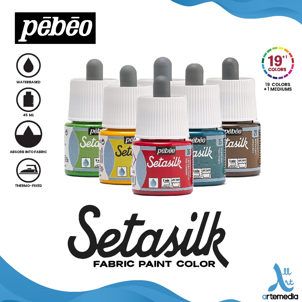 

Pebeo Setasilk Fabric Paint Color Cat Warna Kain Sutra DIY ART Z8Z4